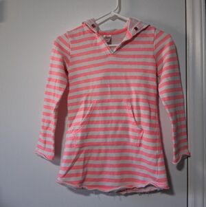 Circo Girls Pink and White Striped Hoodie Size S/P